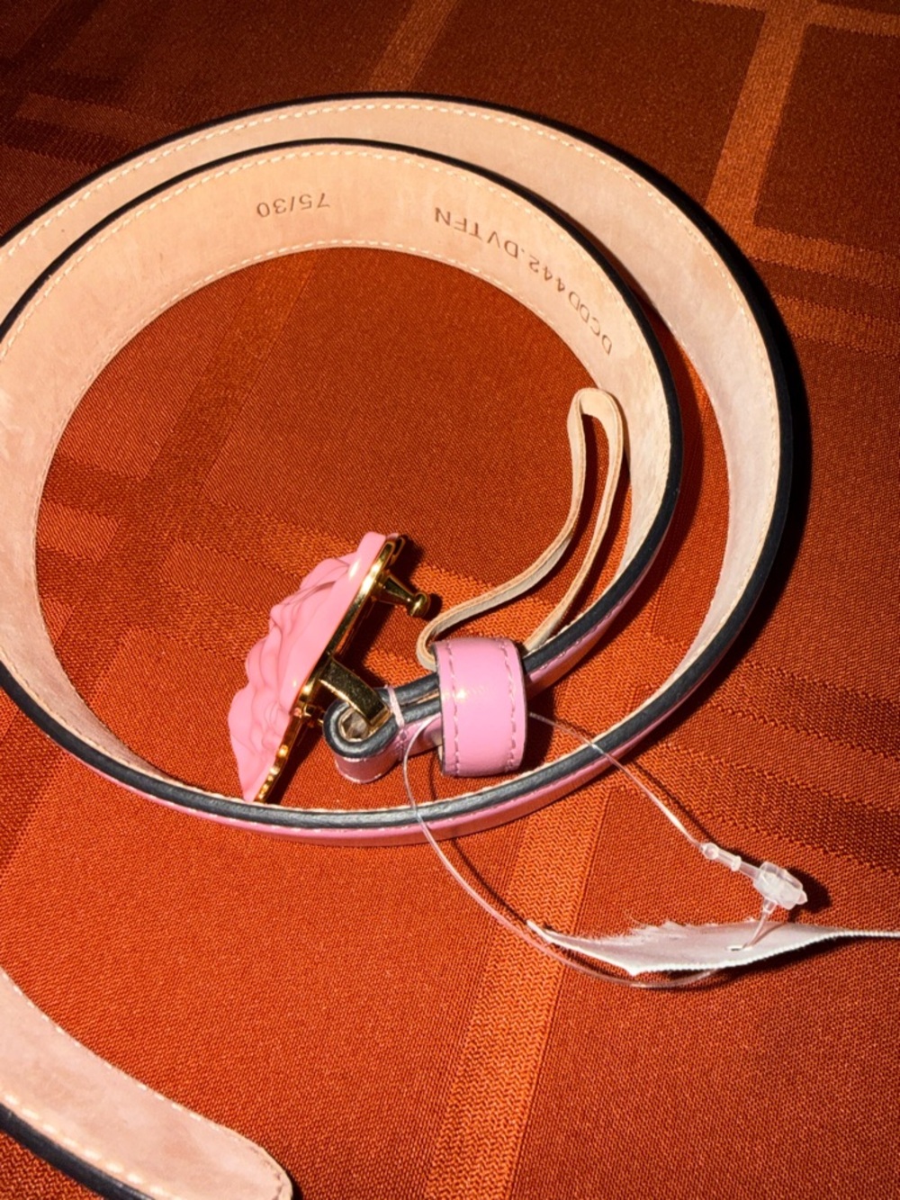 Versace Pink Medusa Resin Belt Charm - Picture 3 of 8